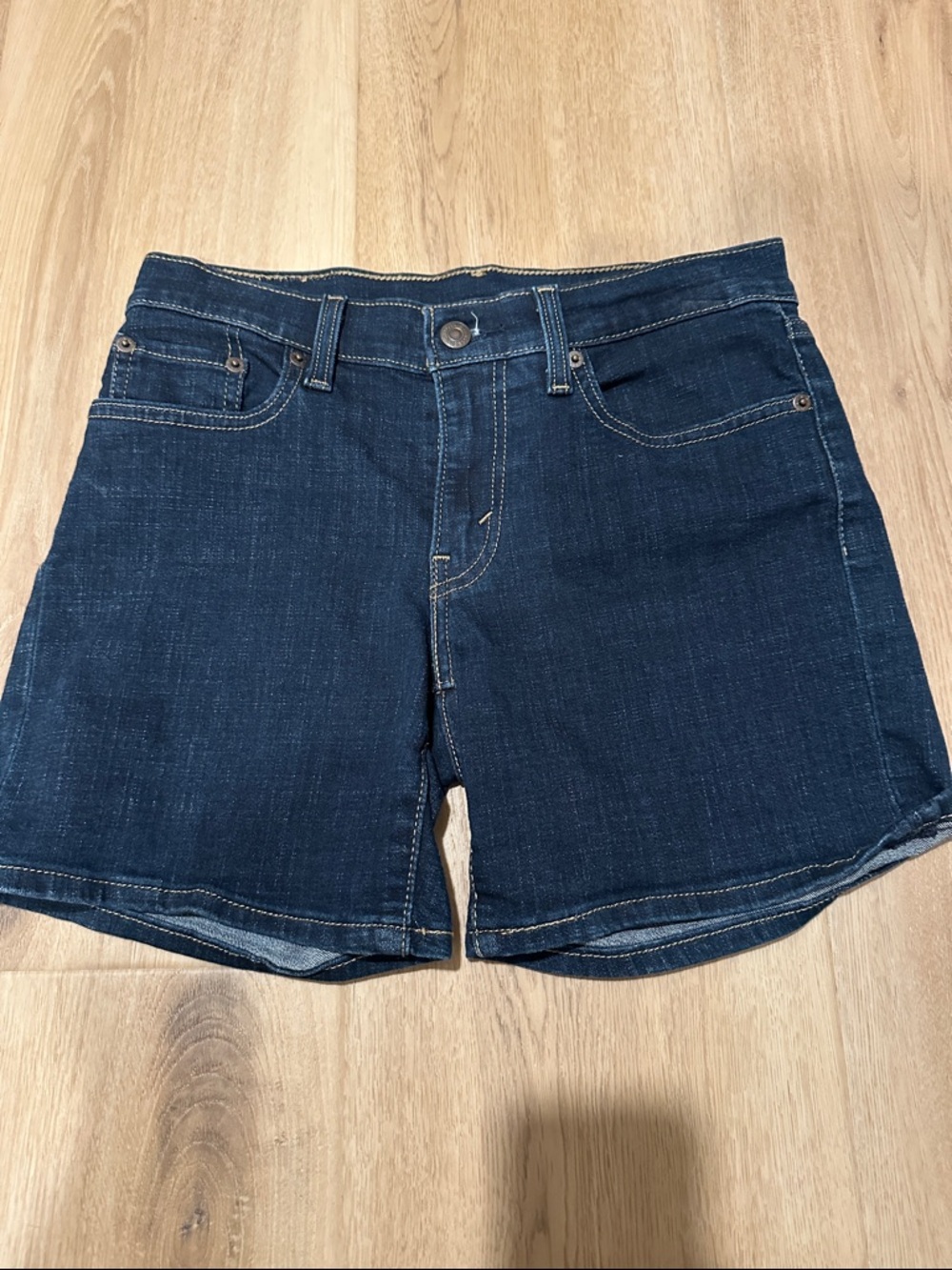 Levi's Dark Indigo Denim Cutoff Shorts